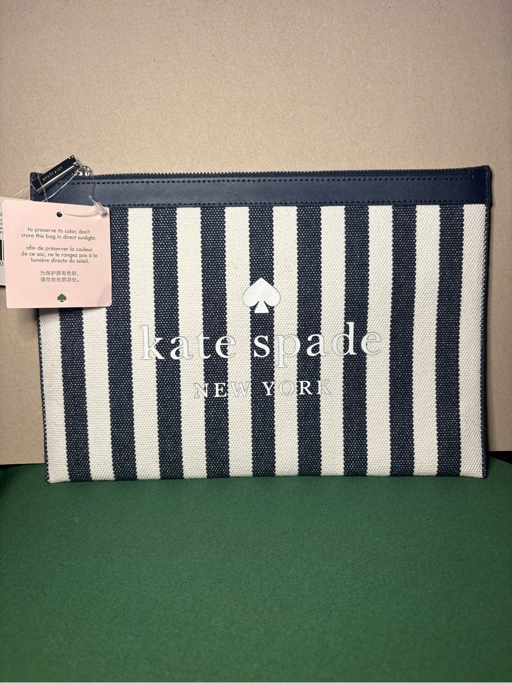 kate spade Navy and White handbag